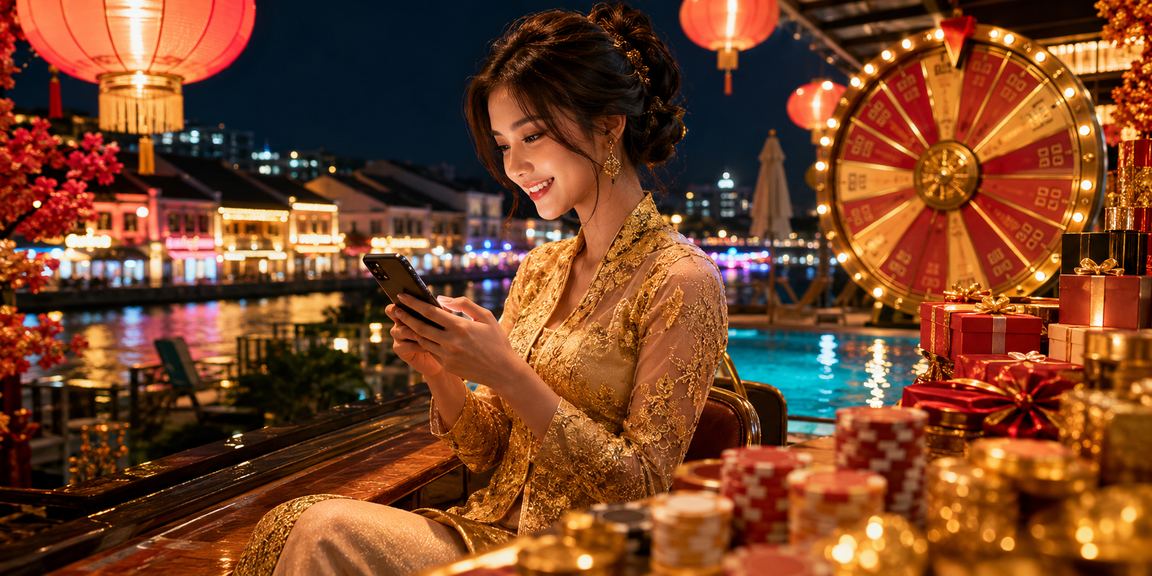 Wanita bermain roulette di kasino alpha88, suasana tradisional